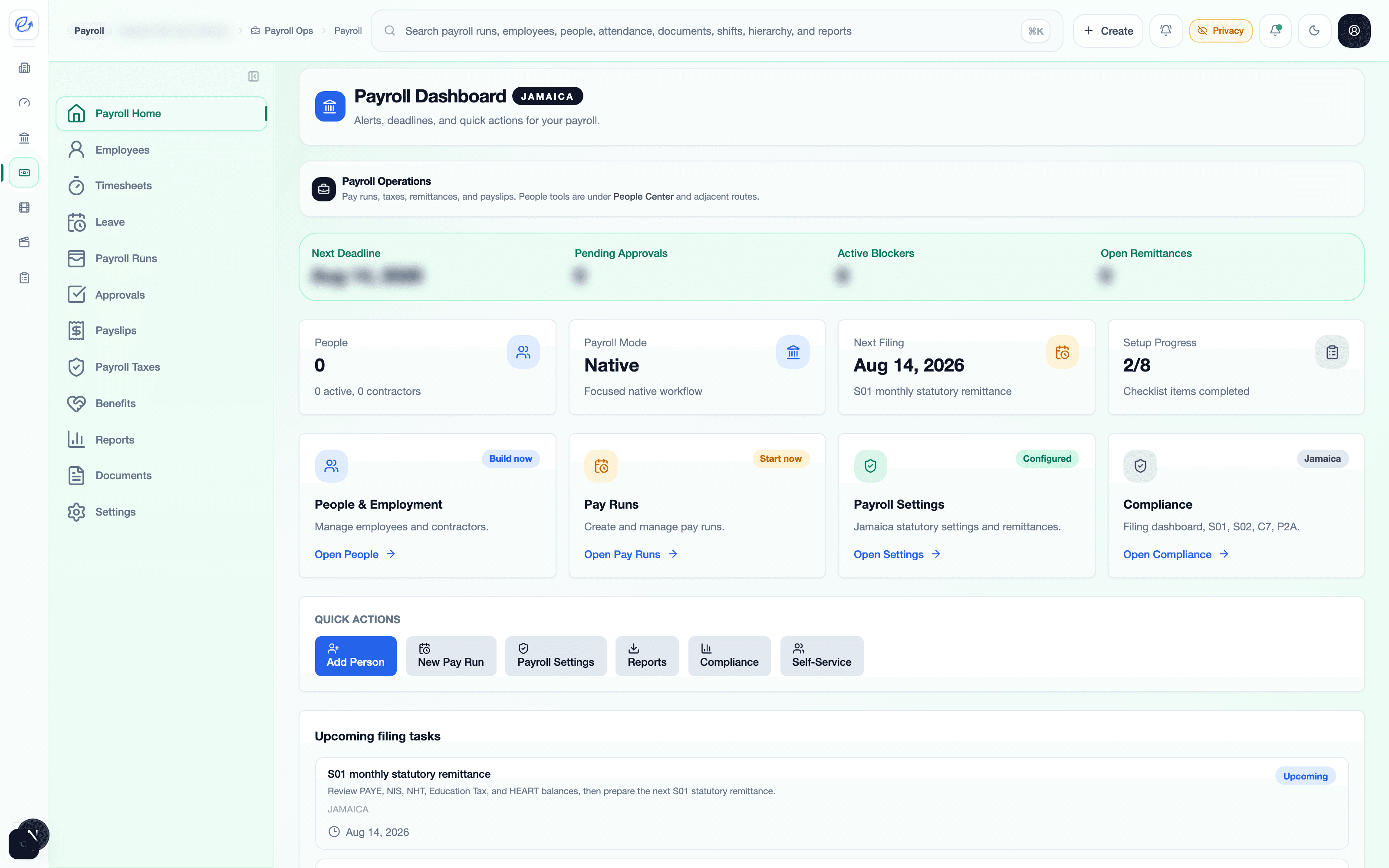 Eazyle Payroll dashboard preview